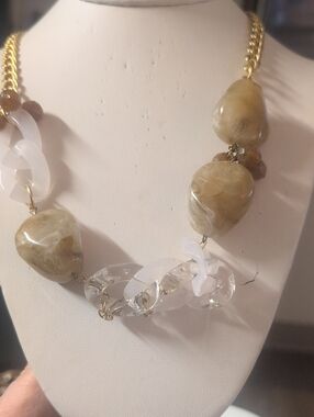 Authentic Jackie Brazil " Vesubio" Resin Statement Necklace